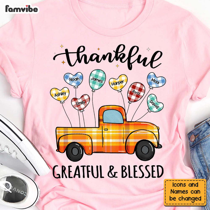 Personalized Gift Thankful Greatful Blessed Grandma Shirt - Hoodie - Sweatshirt 23871 1