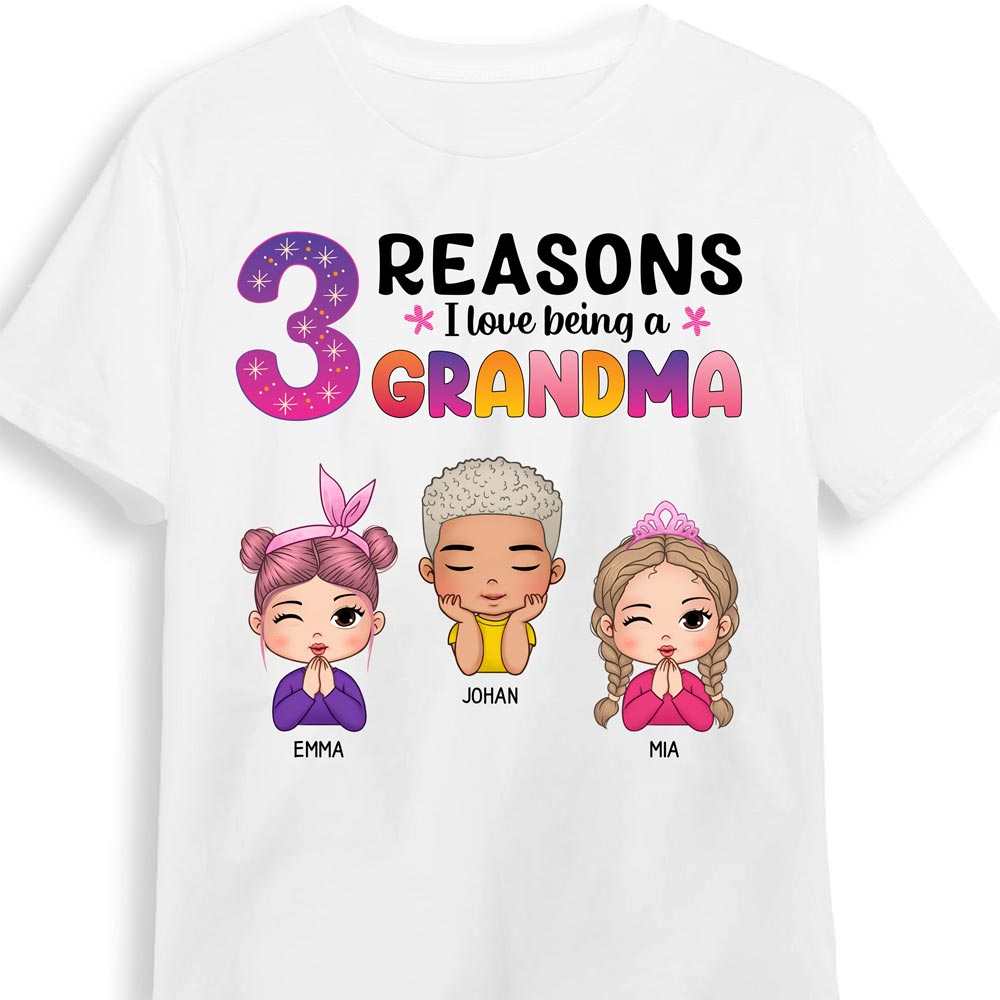 Personalized Reasons I Love Being Grandma Shirt 23872 Primary Mockup