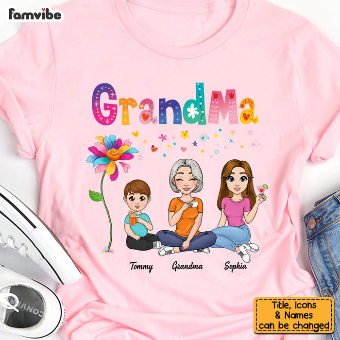 Personalized Gift for Grandma With Grandkids Shirt - Hoodie - Sweatshirt 23878 1