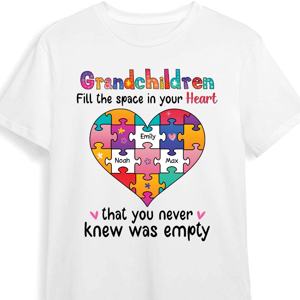 Personalized Grandma Grandchildren Fill My Heart Shirt 23879 Primary Mockup