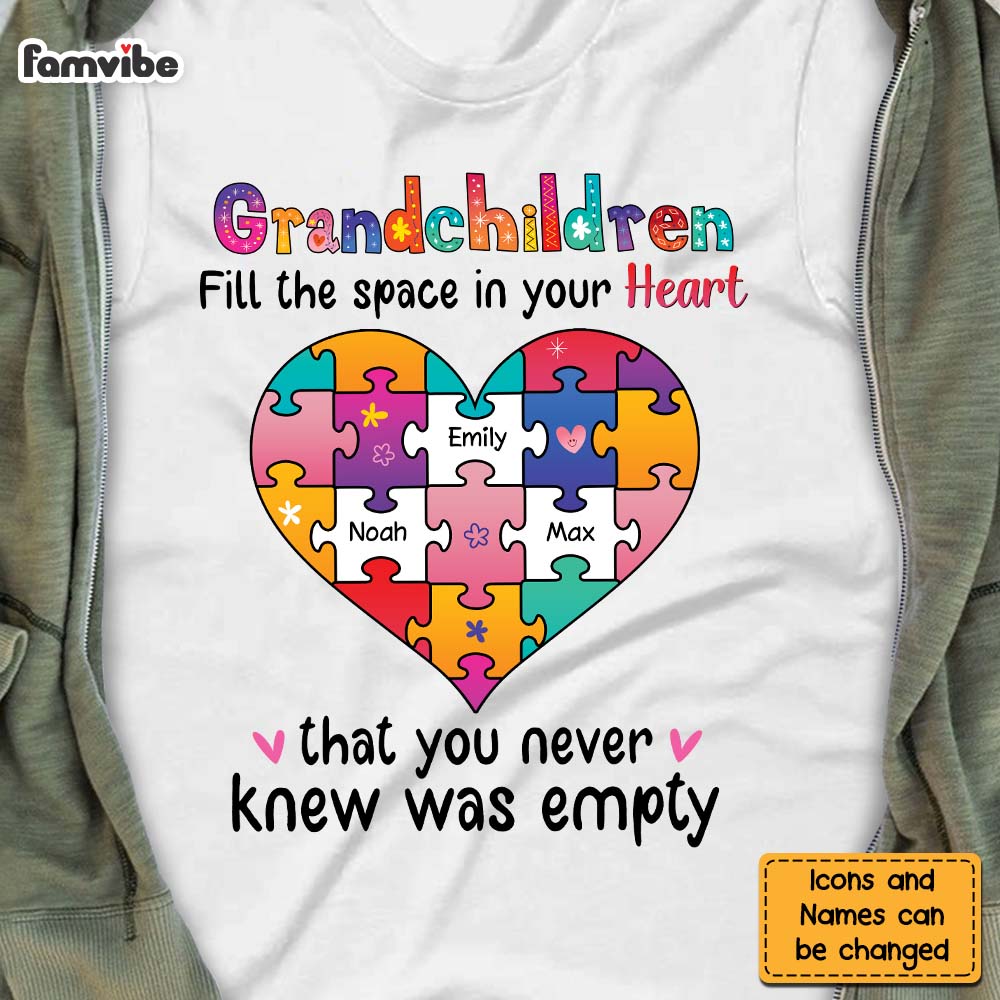 Personalized Grandma Grandchildren Fill My Heart Shirt 23879 Primary Mockup
