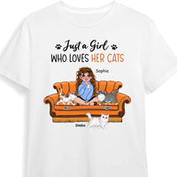 Personalized Just A Girl Who Loves Her Cats Shirt - Hoodie - Sweatshirt 23883 thumb 1