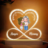 Personalized Gift Mother And Daughter Infinity Heart Plaque LED Lamp Night Light 23890 thumb 1