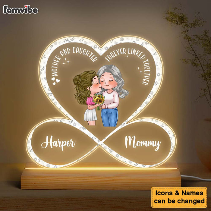 Personalized Gift Mother And Daughter Infinity Heart Plaque LED Lamp Night Light 23890 1