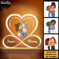 Personalized Gift Mother And Daughter Infinity Heart Plaque LED Lamp Night Light 23890 thumb 1