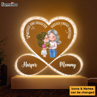 Personalized Gift Mother And Daughter Infinity Heart Plaque LED Lamp Night Light 23890 thumb 1