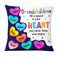 Personalized Grandchildren Fill Grandma Heart Pillow 23891 thumb 1