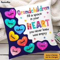 Personalized Grandchildren Fill Grandma Heart Pillow 23891 thumb 1