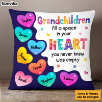 Personalized Grandchildren Fill Grandma Heart Pillow 23891 thumb 1