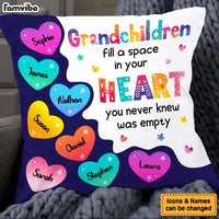 Personalized Grandchildren Fill Grandma Heart Pillow 23891 thumb 1