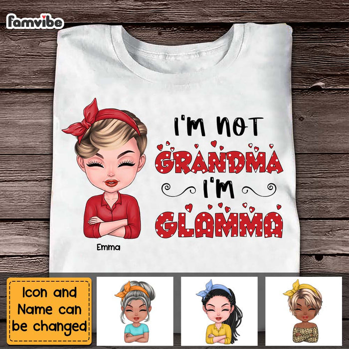 Personalized Gift I'm Not Grandma I'm Glamma Polka Dot Shirt - Hoodie - Sweatshirt 23894 1