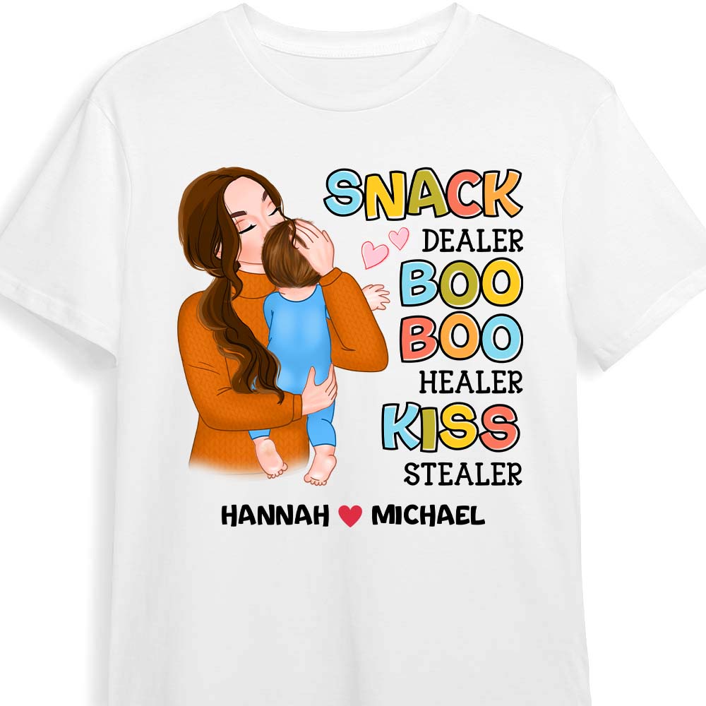 Personalized Snack Dealer Boo Boo Healer Kiss Stealer Shirt 23898 Primary Mockup
