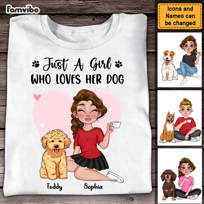 Personalized Just A Girl Who Loves Her Dogs Shirt - Hoodie - Sweatshirt 23900 1