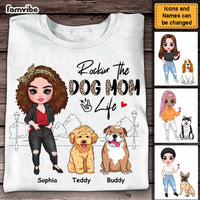 Personalized Gift for Rockin‘ The Dog Mom Life Leopard Shirt - Hoodie - Sweatshirt 23901 thumb 1