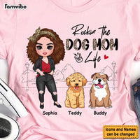 Personalized Gift for Rockin‘ The Dog Mom Life Leopard Shirt - Hoodie - Sweatshirt 23901 thumb 1
