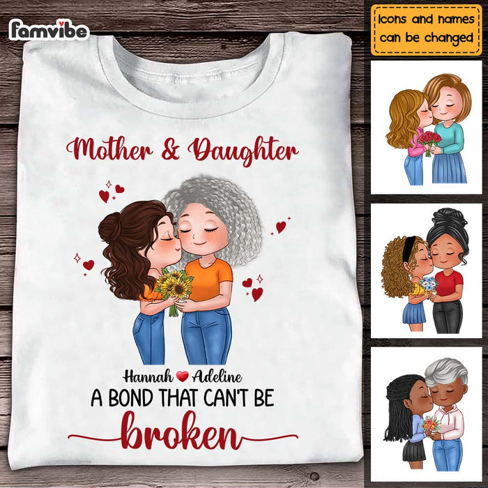Personalized Gift Mother And Daughter A Bond That Can't Be Broken Shirt - Hoodie - Sweatshirt 23903 1