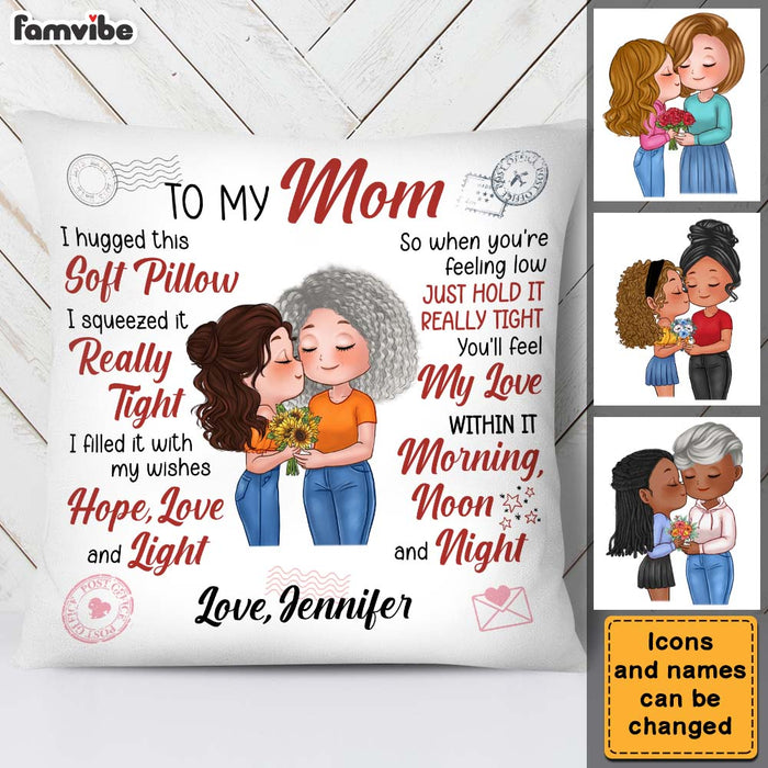 Personalized To My Mom From Daughter Hug This Pillow 23906 1