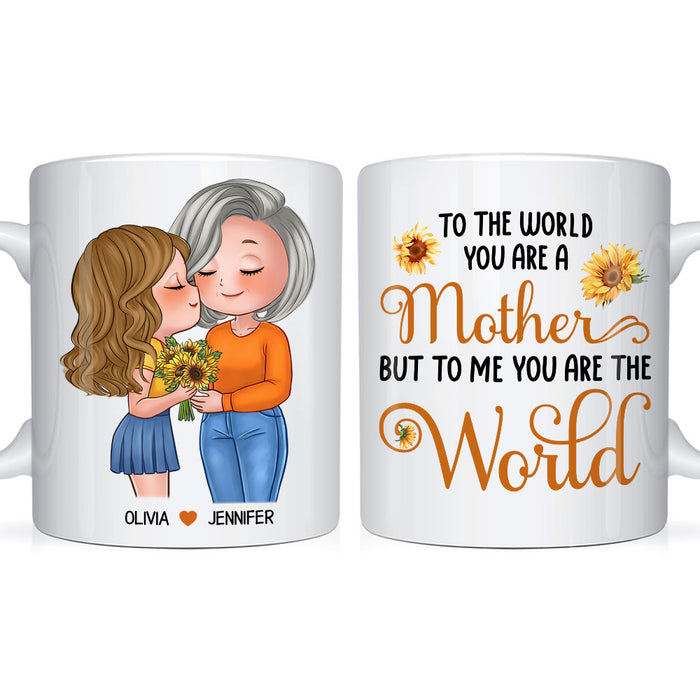 Personalized Gift For Mom You Are The World Mug 23909 1