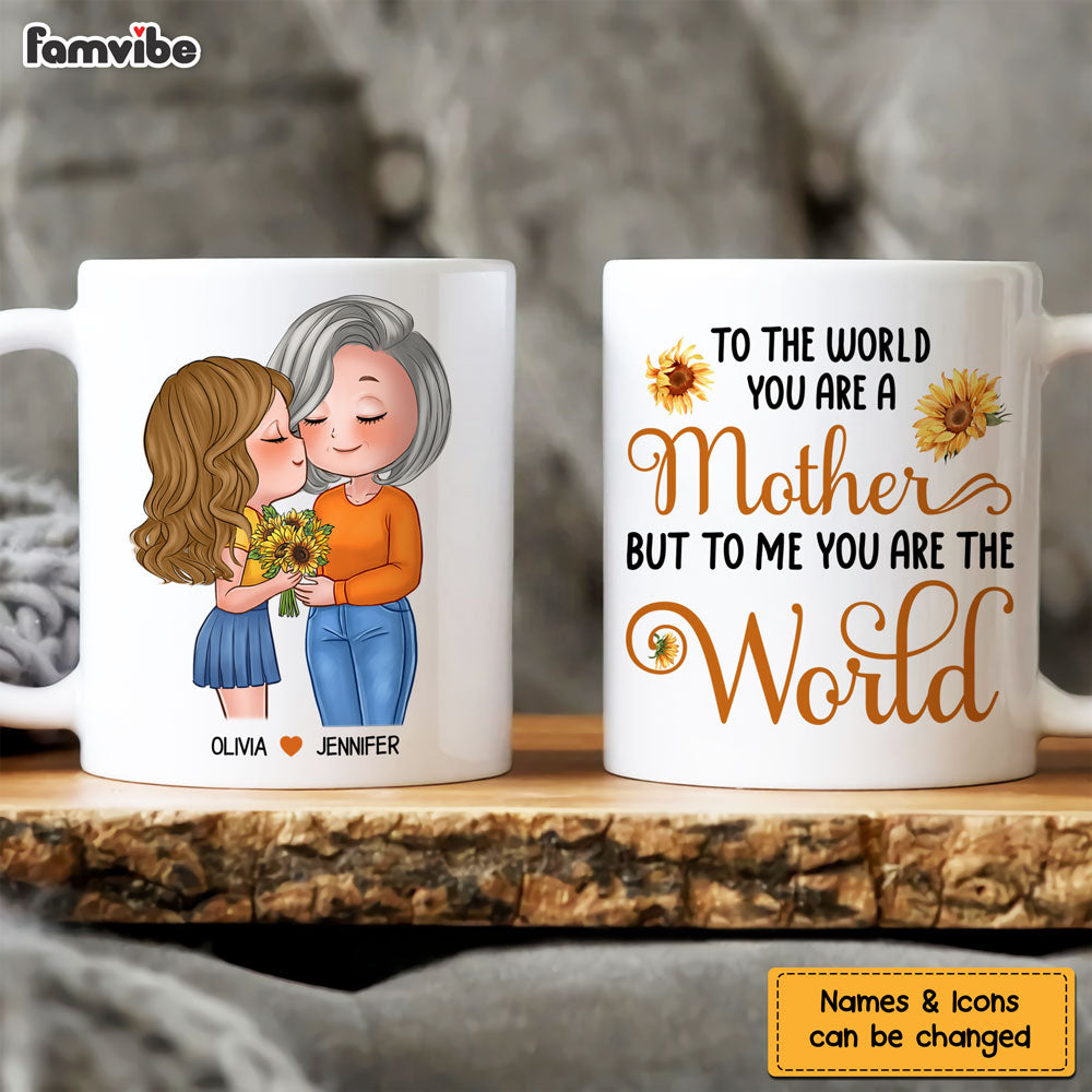 Personalized Gift For Mom You Are The World Mug 23909 Primary Mockup
