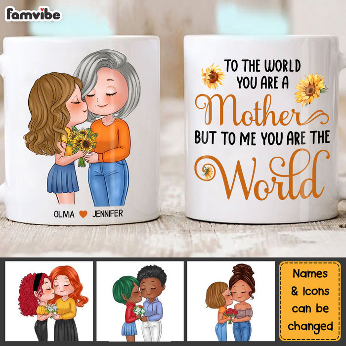 Personalized Gift For Mom You Are The World Mug 23909 1