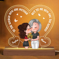 Personalized Gift For Mom You Are The World Plaque LED Lamp Night Light 23910 thumb 1