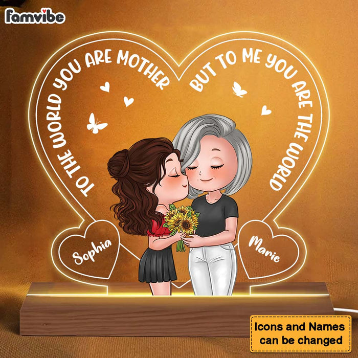 Personalized Gift For Mom You Are The World Plaque LED Lamp Night Light 23910 1