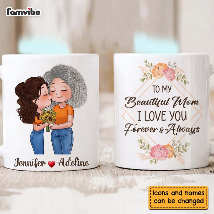 Personalized To My Beautiful Mom I Love You Forever & Always Mug 23913 1