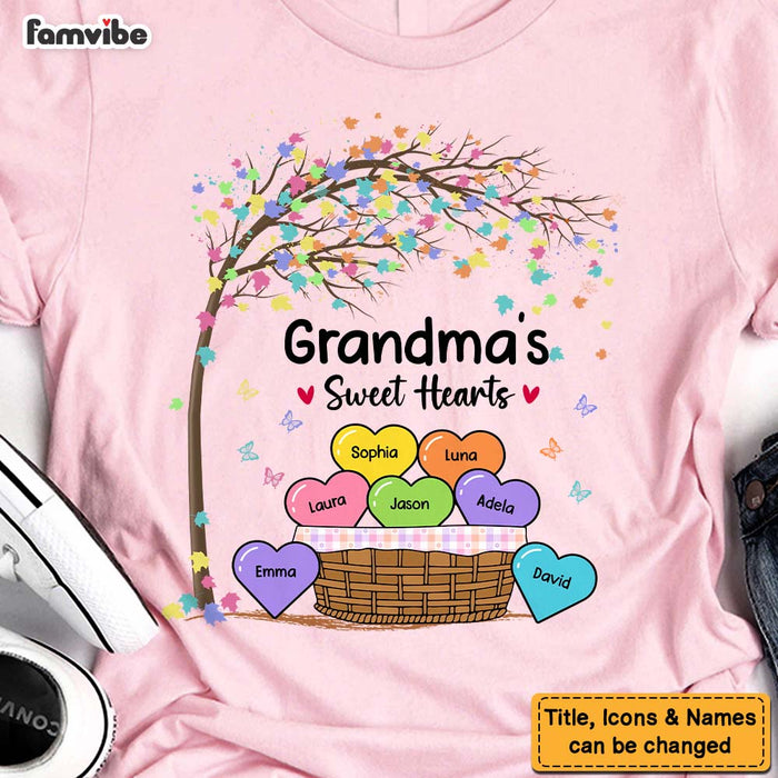 Personalized Gift For Grandma Sweet Hearts Shirt - Hoodie - Sweatshirt 23914 1