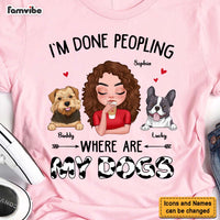 Personalized Dog Mom I'm Done Peopling Shirt - Hoodie - Sweatshirt 23918 thumb 1