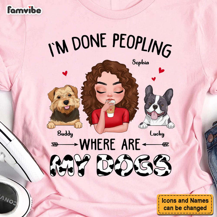 Personalized Dog Mom I'm Done Peopling Shirt - Hoodie - Sweatshirt 23918 1