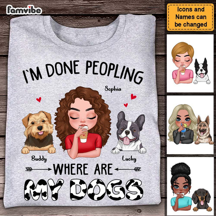 Personalized Dog Mom I'm Done Peopling Shirt - Hoodie - Sweatshirt 23918 1