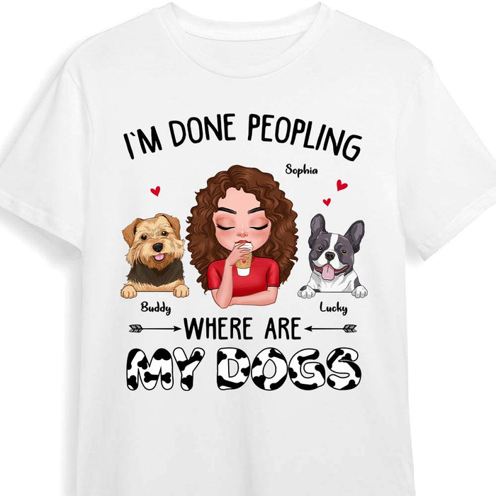 Personalized Dog Mom I'm Done Peopling Shirt - Hoodie - Sweatshirt 23918 1