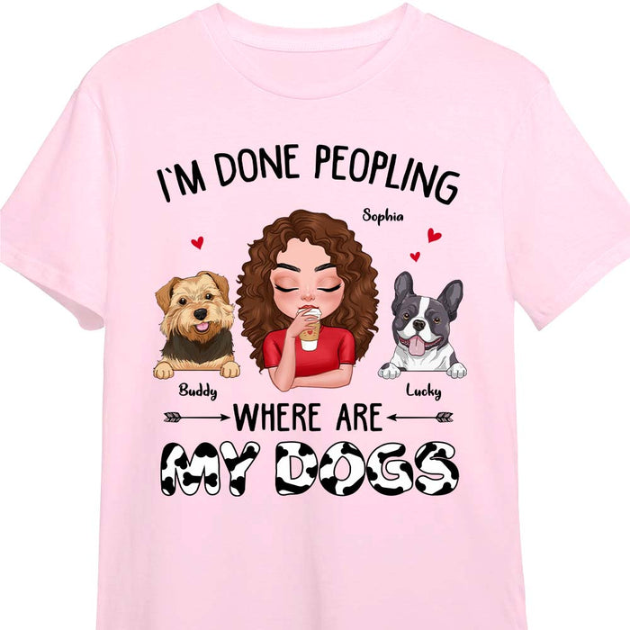 Personalized Dog Mom I'm Done Peopling Shirt - Hoodie - Sweatshirt 23918 1