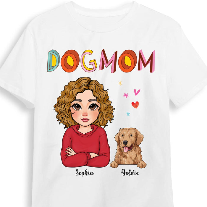 Personalized Dog Mom Colorful Pattern Shirt - Hoodie - Sweatshirt 23931 1