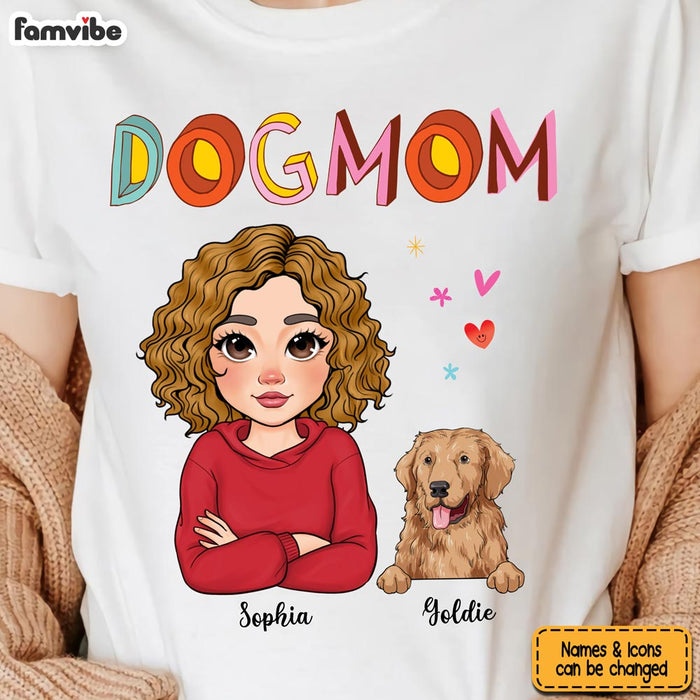 Personalized Dog Mom Colorful Pattern Shirt - Hoodie - Sweatshirt 23931 1