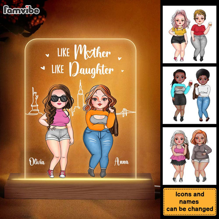 Personalized Gift Like Mother Like Daughter Plaque LED Lamp Night Light 23933 1