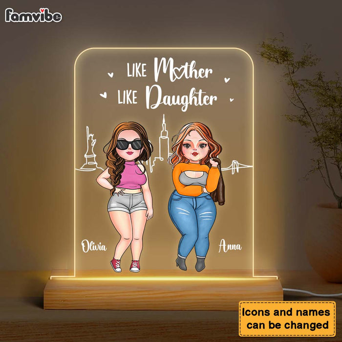 Personalized Gift Like Mother Like Daughter Plaque LED Lamp Night Light 23933 1