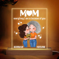 Personalized Everything I Am Is Because Of You Plaque LED Lamp Night Light 23935 thumb 1