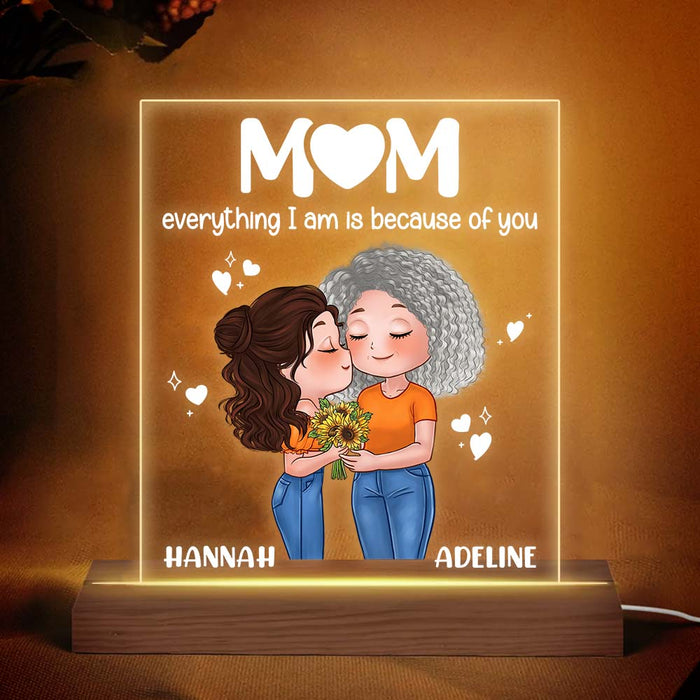 Personalized Everything I Am Is Because Of You Plaque LED Lamp Night Light 23935 1