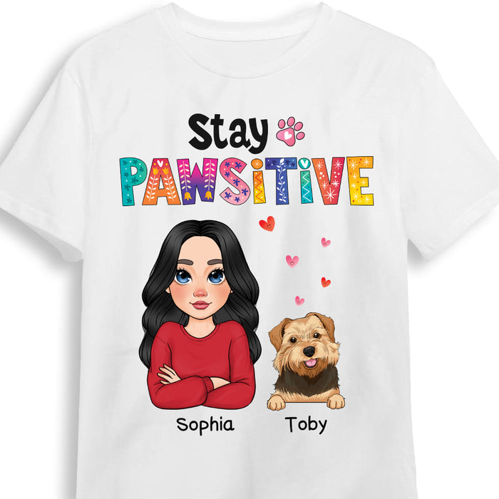 Personalized Gift Stay Pawsitive Shirt - Hoodie - Sweatshirt 23937 1