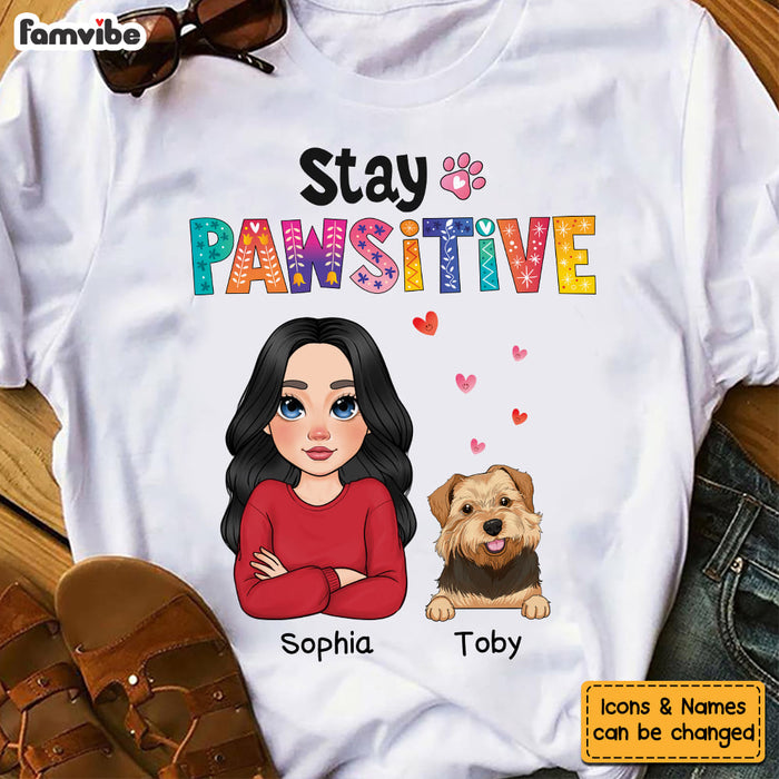Personalized Gift Stay Pawsitive Shirt - Hoodie - Sweatshirt 23937 1