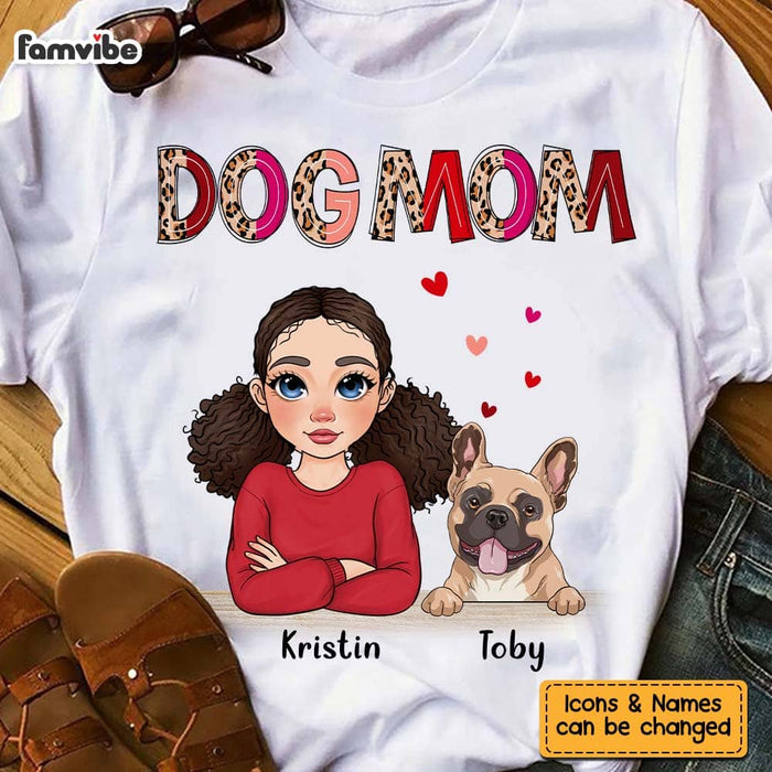 Personalized Dog Mom Half Leopard Shirt - Hoodie - Sweatshirt 23938 1