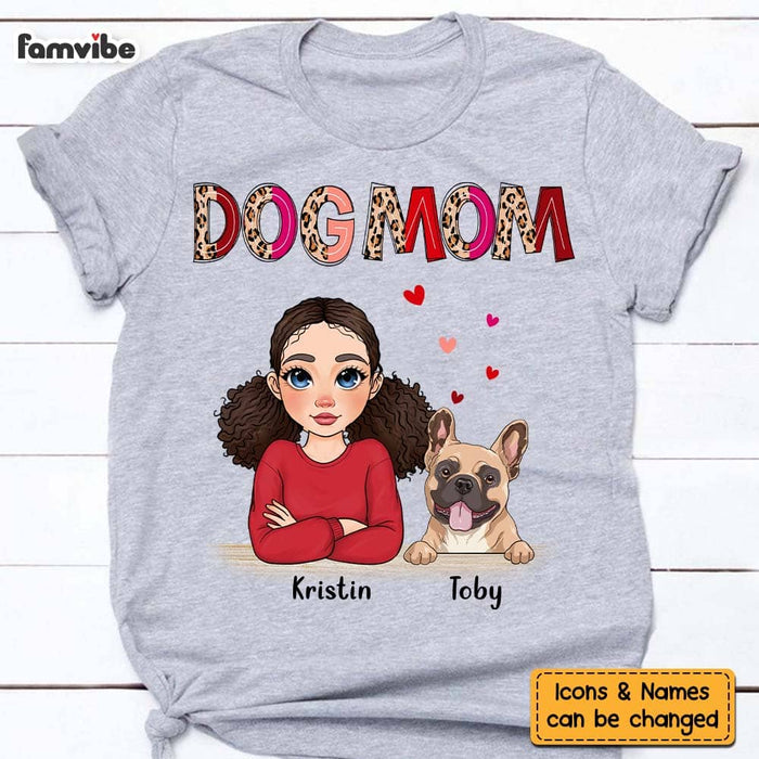Personalized Dog Mom Half Leopard Shirt - Hoodie - Sweatshirt 23938 1