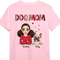 Personalized Dog Mom Half Leopard Shirt - Hoodie - Sweatshirt 23938 thumb 1
