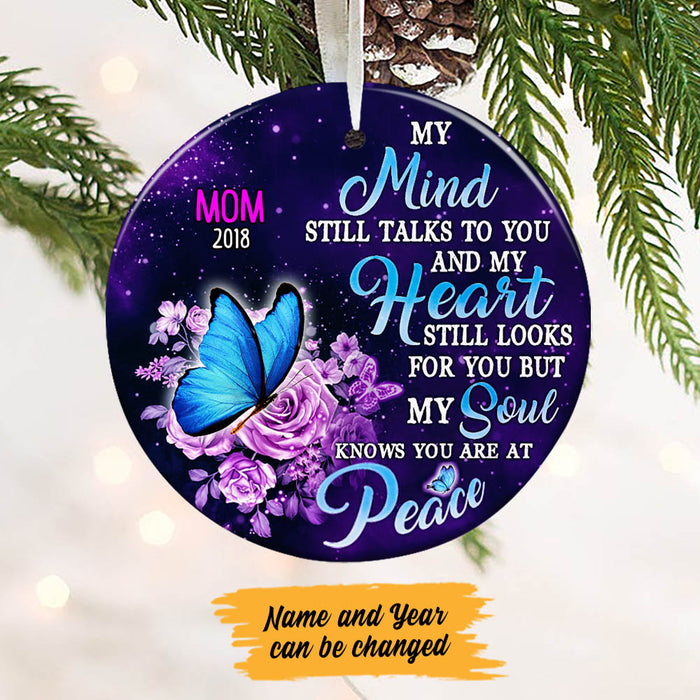 Personalized My Mind Still Rose Memorial Ornament OB263 30O60 1