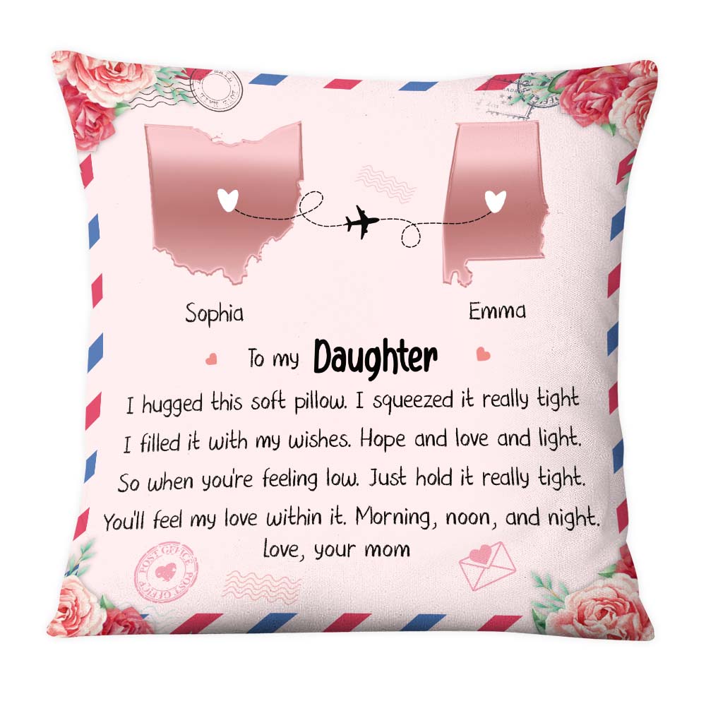 Personalized Gift For Mom Daughter Hug This Pillow 23942 Primary Mockup
