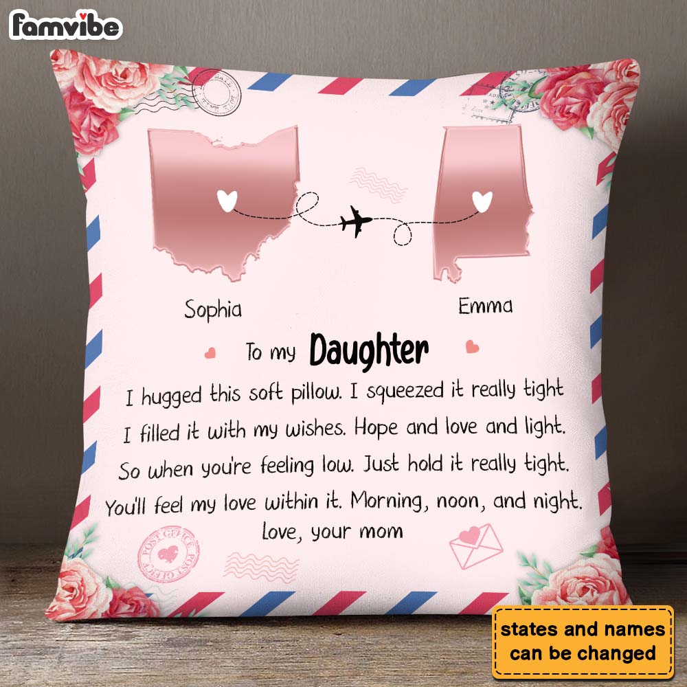 Personalized Gift For Mom Daughter Hug This Pillow 23942 Primary Mockup