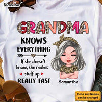 Personalized Grandma Knows Everything Shirt - Hoodie - Sweatshirt 23943 thumb 1