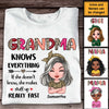 Personalized Grandma Knows Everything Shirt - Hoodie - Sweatshirt 23943 1