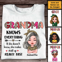 Personalized Grandma Knows Everything Shirt - Hoodie - Sweatshirt 23943 thumb 1
